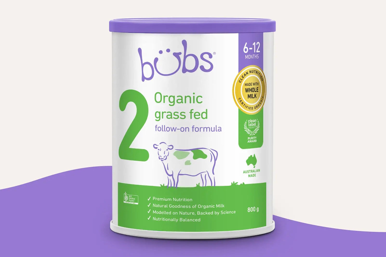 Bubs Organic Grass Fed Follow-on Formula Stage 2