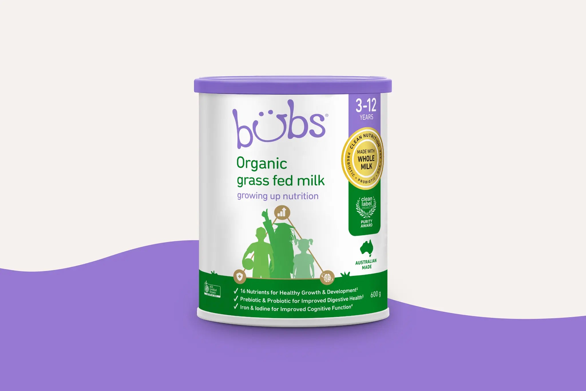 Bubs Organic Grass Fed Milk Growing Up Nutrition